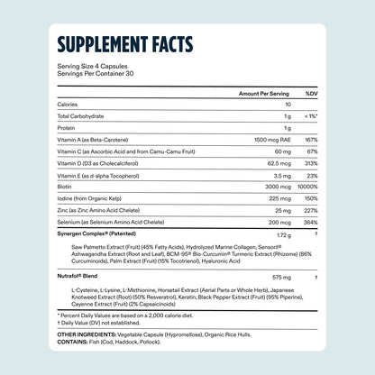 Nutrafol Men Hair Growth Supplement for Thicker, Stronger Hair (4 Capsules Per Day - 1 Month Supply), 120 Count (Pack of 1) 4.0 4.0 out of 5 stars    5,460 ratings | Search this page Amazon's Choice Overall Pick