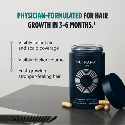 Nutrafol Men Hair Growth Supplement for Thicker, Stronger Hair (4 Capsules Per Day - 1 Month Supply), 120 Count (Pack of 1) 4.0 4.0 out of 5 stars    5,460 ratings | Search this page Amazon's Choice Overall Pick
