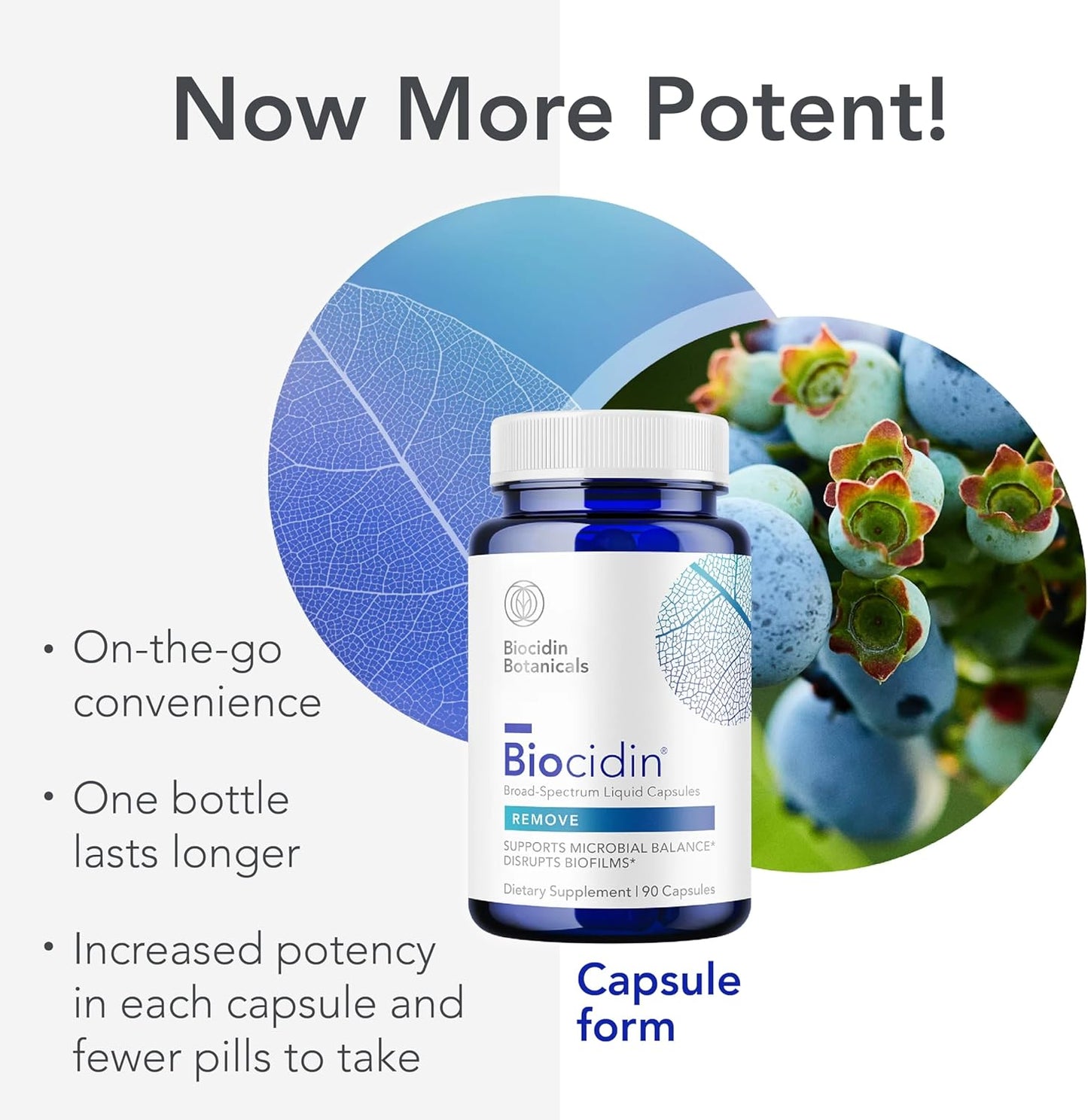 Biocidin Capsules - Biofilm Disruptor - Supports Gut Detox Cleanse, Healthy Microbial Balance, Immune Function & Gut Health - Professional-Grade Herbal Supplement with 18 Botanicals (90 Capsules)